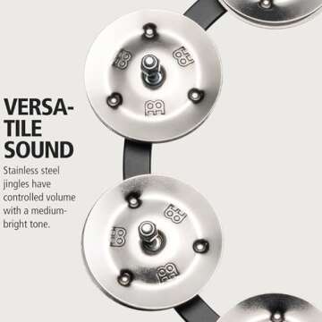 Meinl Cymbals HTHH1BK Mountable Hihat Tambourine with Steel Jingles (VIDEO)