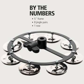 Meinl Cymbals HTHH1BK Mountable Hihat Tambourine with Steel Jingles (VIDEO)