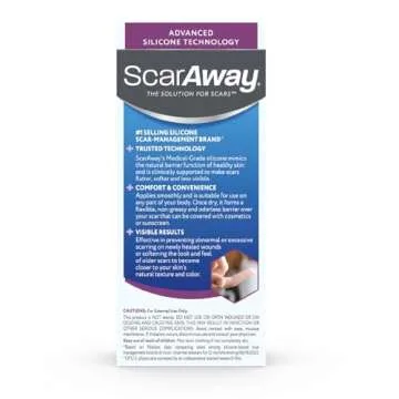 ScarAway Silicone Scar Gel, Helps Improve Size, Color & Texture of Hypertrophic & Keloid Scars from Injury, Burns & Surgery, Water Resistant, 10g (0.35 Oz)