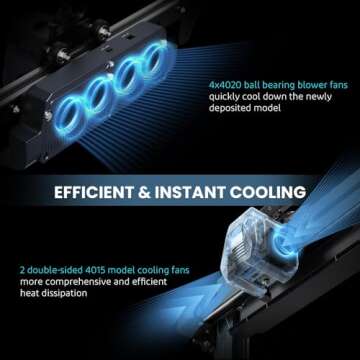 ELEGOO Neptune 4 3D Printer, 500mm/s High-Speed Fast FDM Printer with Klipper Firmware, Auto Leveling and Dual-Gear Direct Extruder, Easy Assembly, 8.85x8.85x10.43 Inch Printing Size