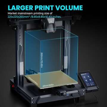 ELEGOO Neptune 4 3D Printer, 500mm/s High-Speed Fast FDM Printer with Klipper Firmware, Auto Leveling and Dual-Gear Direct Extruder, Easy Assembly, 8.85x8.85x10.43 Inch Printing Size