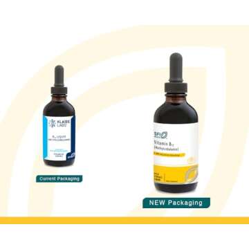 Klaire Labs Vitamin B12 Liquid Drops - 1000mcg Methylcobalamin for Mood & Cognitive Support - 120 Se...