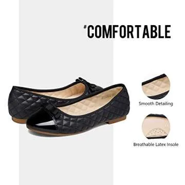 DREAM PAIRS Girls Dress Shoes Flower Girl Slip-on Cute Bow Ballet Flats for Wedding, Party, School,Size 2 Little Kid,Black,SDFL224K