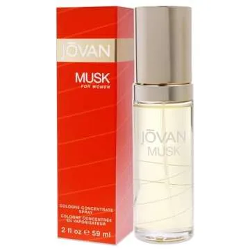 Jovan Musk for Women Eau de Cologne Spray 2 fl oz (Pack of 1), Notes of Jasmine, Amber, and Neroli, Women's Fragrance, Long Lasting, Everyday Fragrance, Travel Size