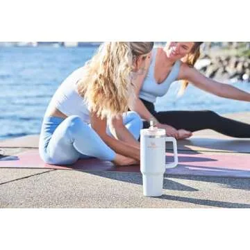 4pcs Straw Topper Cap for Stanley Straw Cover 40 oz 30 oz 10mm Food Grade Silicone Stanley Cup Accessories Cute Large Cloud Straw Tips Cover Protector Plugs for Stanley Tumblers with Handle