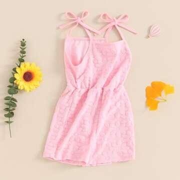 FOMOYUU Toddler Girl Summer Floral Romper Outfit