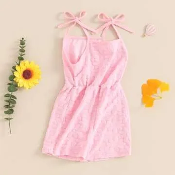 FOMOYUU Toddler Girl Summer Floral Romper Outfit