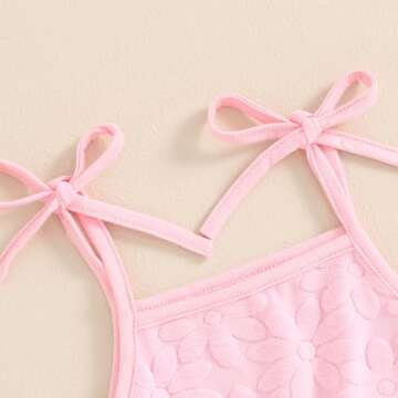 FOMOYUU Toddler Girl Summer Floral Romper Outfit