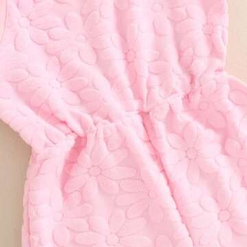 FOMOYUU Toddler Girl Summer Floral Romper Outfit