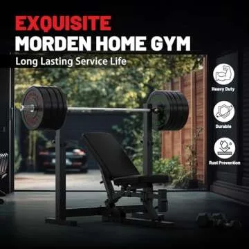 PAPABABE Strength Training Bumper Plates 160lb Set Olympic Weight Plates Rubber Bumper Plates with Steel Insert Home Gym Workout Weights Plates 2 Inch Barbell Weights For General Fitness