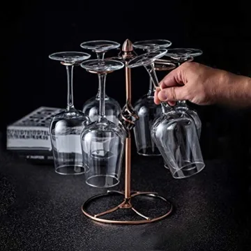 Elegant QPIX DIGITAL Wine Glass Rack, Easy to Assemble