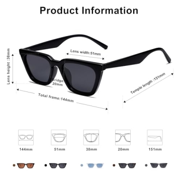 Trendy SOJOS Polarized Cateye Sunglasses for Women