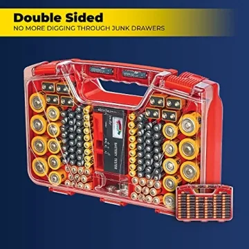 Ontel Battery Daddy Battery Organizer with Tester Stores 180