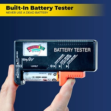 Ontel Battery Daddy Battery Organizer with Tester Stores 180