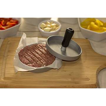 Holland & Jagger Best Burger Press—Hamburger Patty Maker for Stuffed Burgers—Quality BBQ Grilling Accessories (Single)