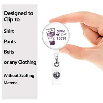 Stylish Badge Reel Retractable Alligator Clip for Nurses