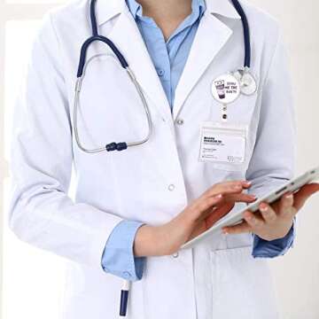 Stylish Badge Reel Retractable Alligator Clip for Nurses