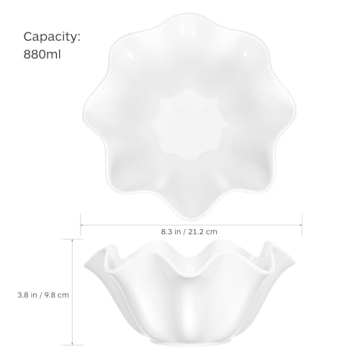 CALLARON 30oz Ceramic Wave Salad Bowl - Elegant & Functional