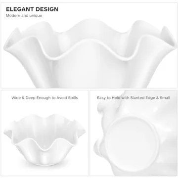 CALLARON 30oz Ceramic Wave Salad Bowl - Elegant & Functional