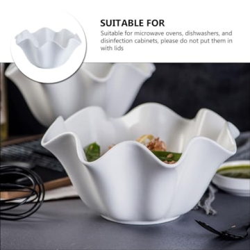 CALLARON 30oz Ceramic Wave Salad Bowl - Elegant & Functional