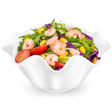CALLARON 30oz Ceramic Wave Salad Bowl - Elegant & Functional