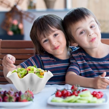 CALLARON 30oz Ceramic Wave Salad Bowl - Elegant & Functional