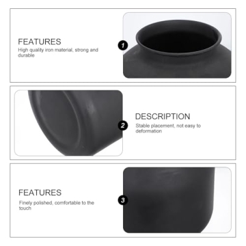 Happyyami Metal Matte Vase - Stylish Floral Arrangement Holder