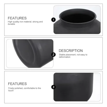 Happyyami Metal Matte Vase - Stylish Floral Arrangement Holder