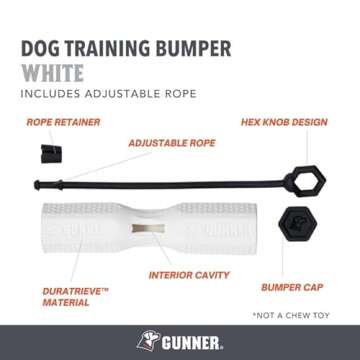 GUNNER Dog Training Bumper - Durable Retriever Dummy for Professional Training, Perfect for Water Ac...