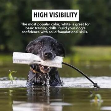 GUNNER Dog Training Bumper - Durable Retriever Dummy for Professional Training, Perfect for Water Activities, Hunting, and Outdoor Retrieval Practice, with Adjustable Rope for Easy Handling (White)