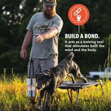 GUNNER Dog Training Bumper - Durable Retriever Dummy for Professional Training, Perfect for Water Activities, Hunting, and Outdoor Retrieval Practice, with Adjustable Rope for Easy Handling (White)