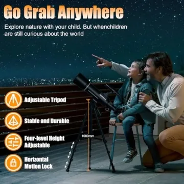 70mm Aperture Refractor Telescope for Astronomy Beginners