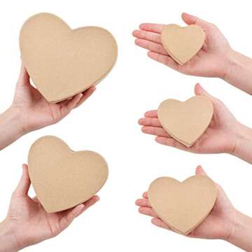 Heart-Shaped Kraft Paper Boxes for Gifts and DIY