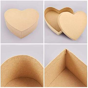 Heart-Shaped Kraft Paper Boxes for Gifts and DIY