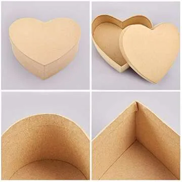 Heart-Shaped Kraft Paper Boxes for Gifts and DIY