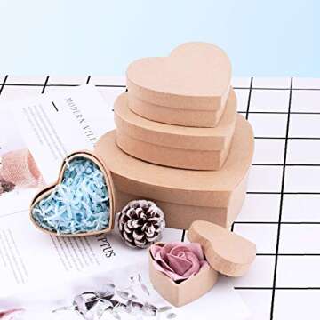 Heart-Shaped Kraft Paper Boxes for Gifts and DIY