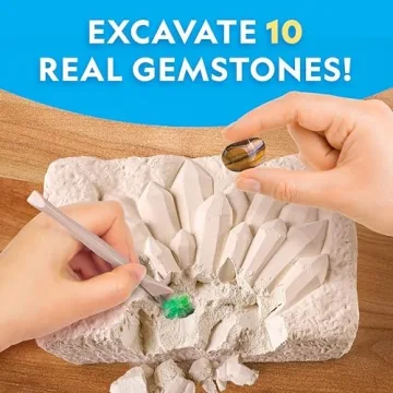 National Geographic Gemstone Dig Kit for Kids, Real Gemstones