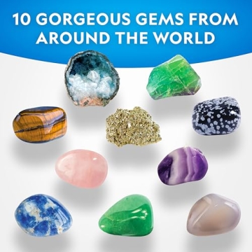 National Geographic Gemstone Dig Kit for Kids, Real Gemstones
