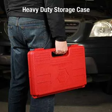 SUNEX TOOLS 5153DD, 1/2 Inch Drive Master Impact Socket Set, Double Deep, 29-Piece, SAE/Metric, 7/16"-1-1/4", 10mm-27mm, Cr-Mo Steel, Radius Corner Design, Dual Size Markings, Heavy Duty Storage Case