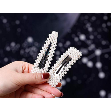Beautifultracy 5 Piece Pearl Hair Barrettes for All Occasions