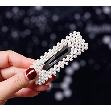 Beautifultracy 5 Piece Pearl Hair Barrettes for All Occasions