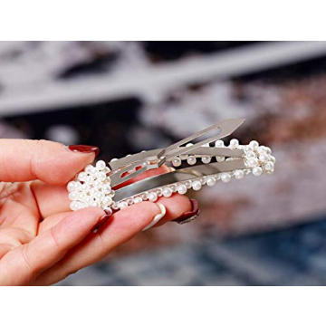 Beautifultracy 5 Piece Pearl Hair Barrettes for All Occasions