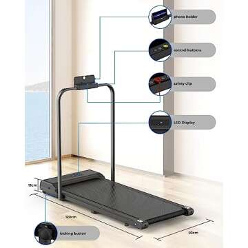 Gywowken Small Walking Pad Incline, 38in Compact Portable Treadmill 4MPH with APP Control & Speaker, Mini Quiet Under Desk Treadmill for Office & Home, 300 Lb Capacity, Black