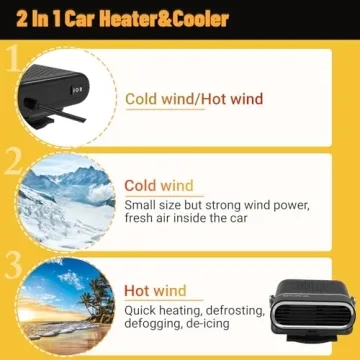 200W Portable Car Heater - Defroster & Demister