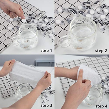 BigOtters 200PCS Compressed Towels Portable Cotton Wipes