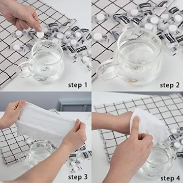 BigOtters 200PCS Compressed Towels Portable Cotton Wipes