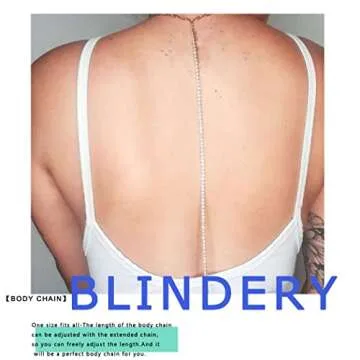 Blindery Sexy Rhinestone Body Chain for Beach Parties