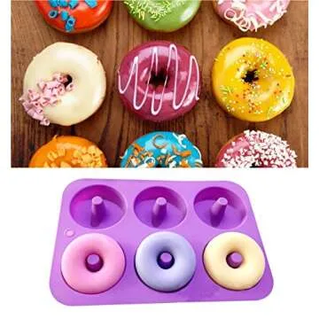 Ozera 2-Pack Non-Stick Silicone Donut Baking Molds