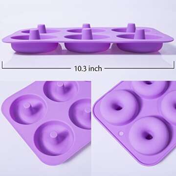 Ozera 2-Pack Non-Stick Silicone Donut Baking Molds
