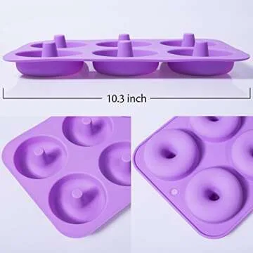 Ozera 2-Pack Non-Stick Silicone Donut Baking Molds